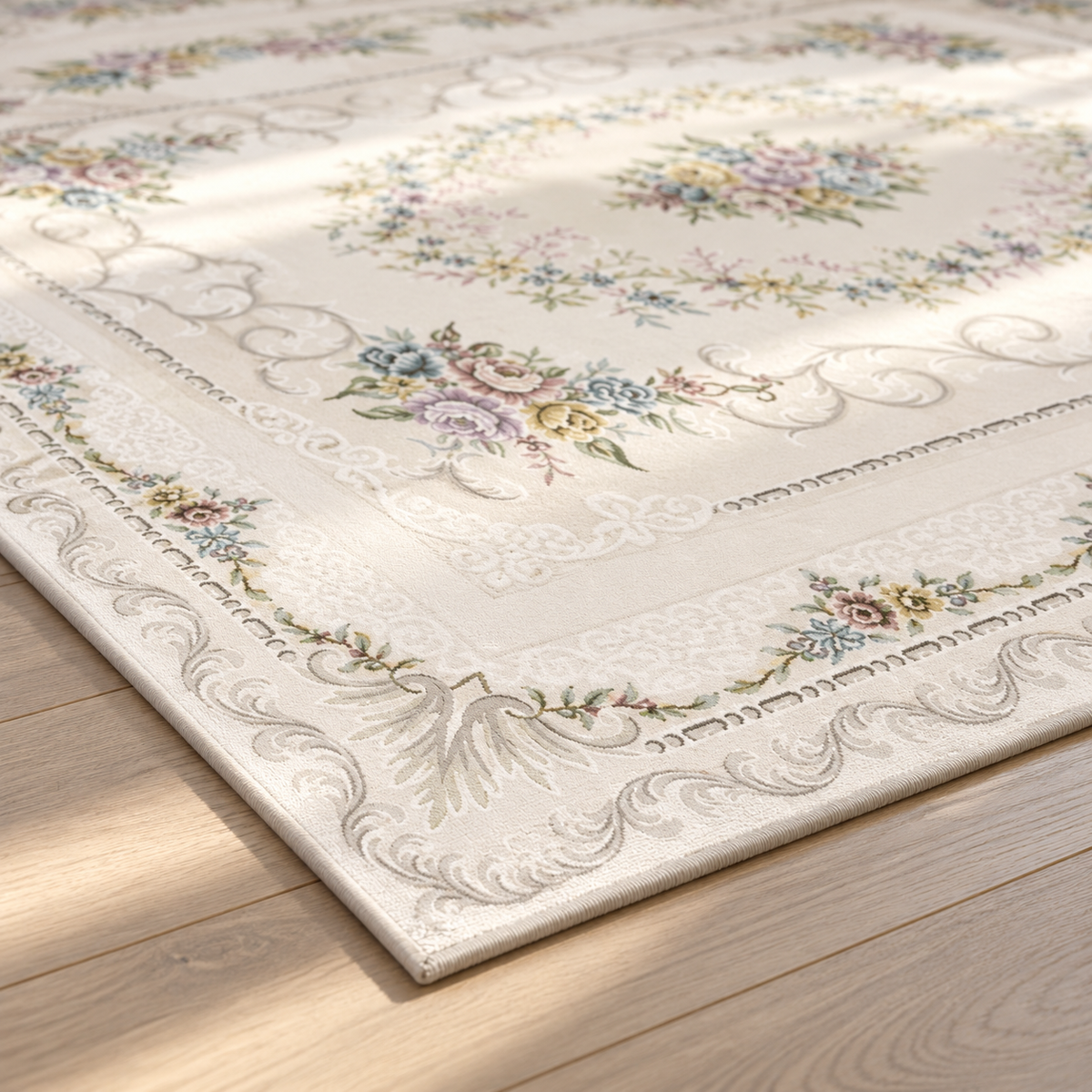 Angle du tapis Liora en gros plan
