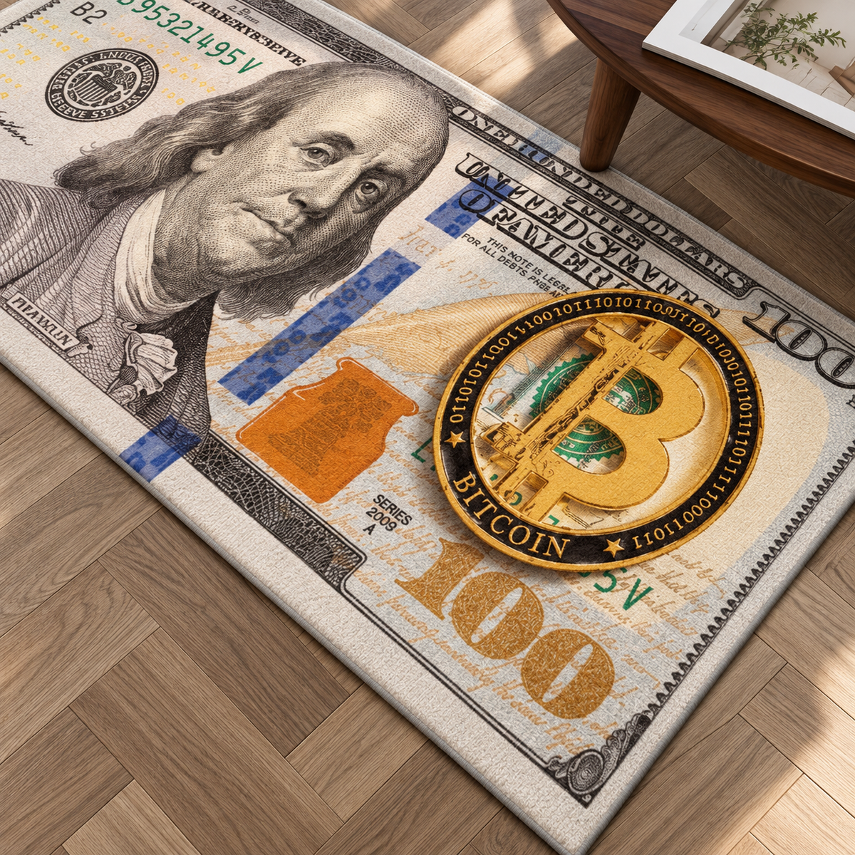 Détail du motif du tapis Madison, vu du dessus