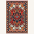 Tapis géométrique rétro Maëlle, vue complète du motif sur fond clair
