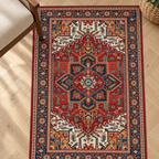 Détail du motif du tapis Maëlle, vu du dessus