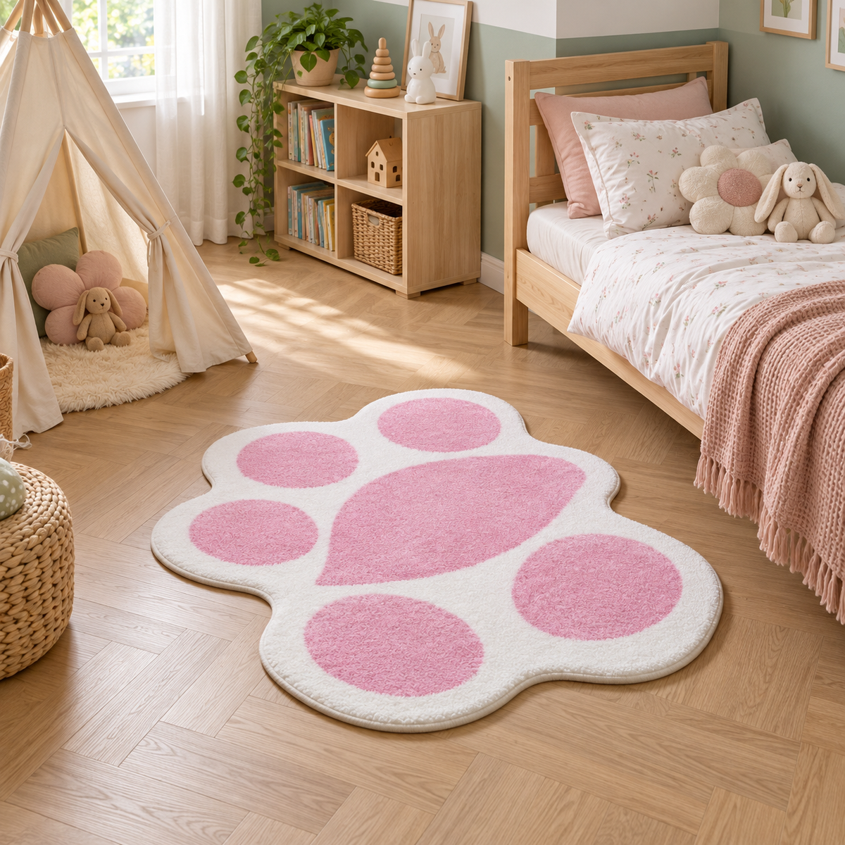 Tapis Mallow dans la pièce, vue d'ensemble