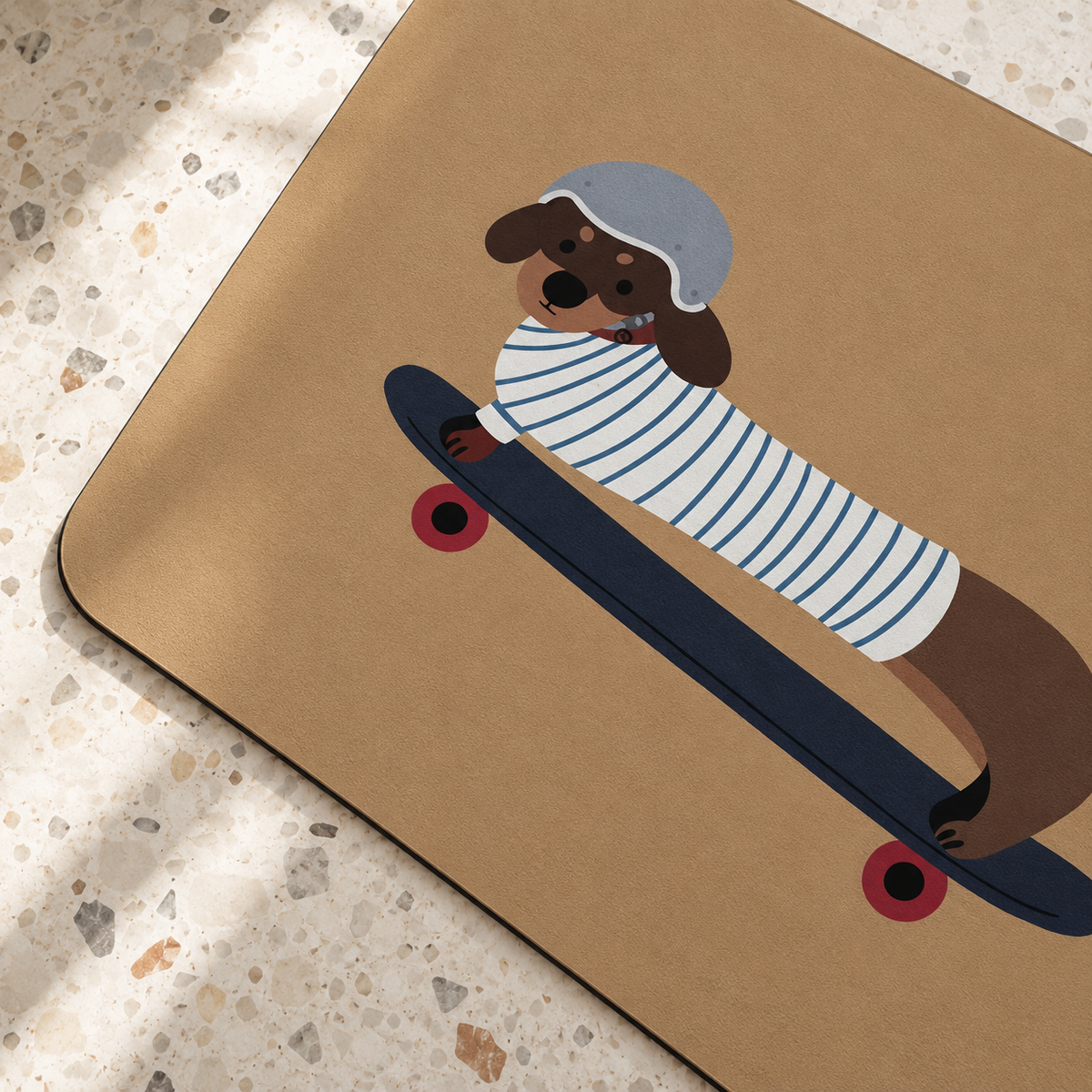 Détail du motif du tapis Max, vu du dessus