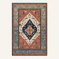 Tapis bohème lavable Mélina, vue complète du motif sur fond clair