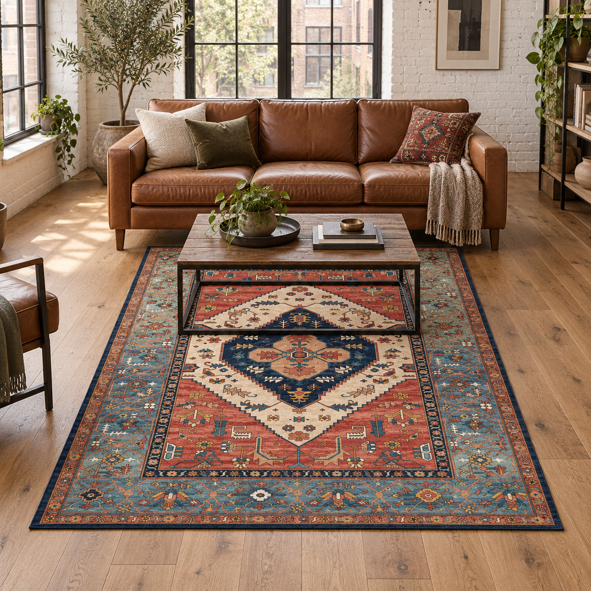 Tapis Mélina dans la pièce, vue d'ensemble