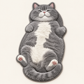 Tapis fantaisie Chat Mochi, vue complète du motif sur fond clair