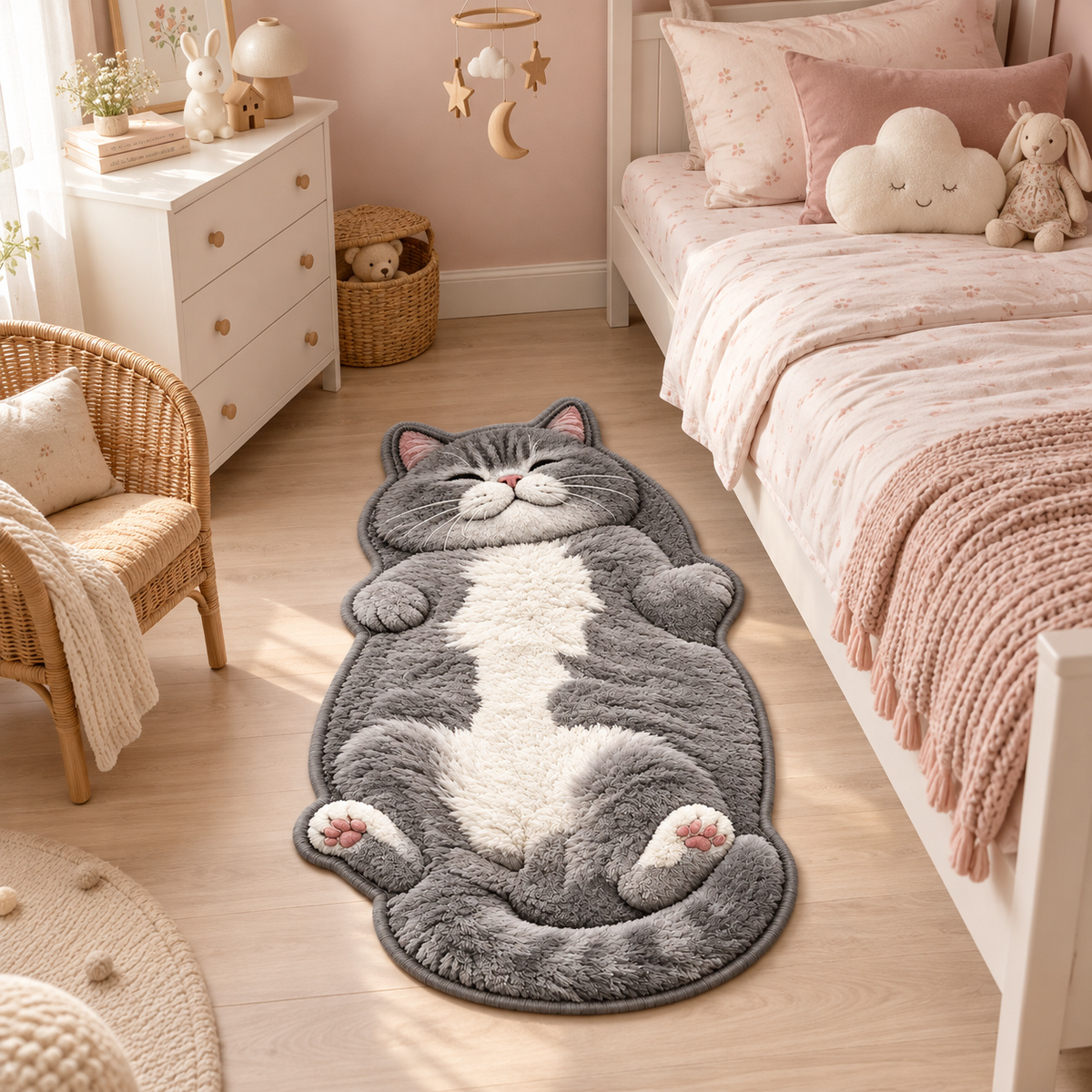 Tapis Mochi dans la pièce, vue d'ensemble