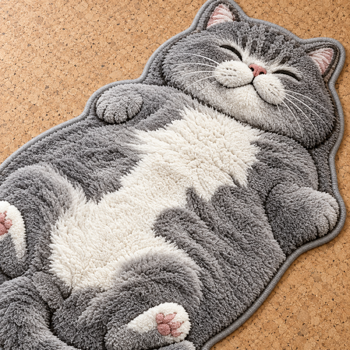 Détail du motif du tapis Mochi, vu du dessus