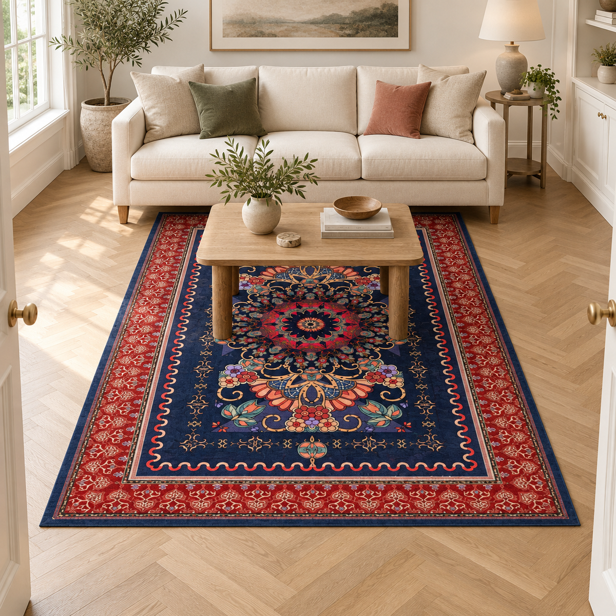 Tapis Naëlle dans la pièce, vue d'ensemble