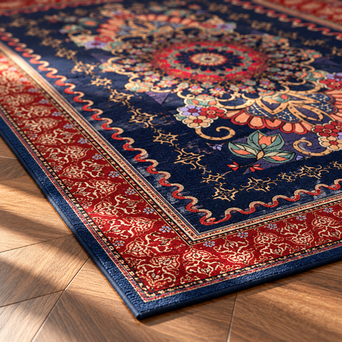 Angle du tapis Naëlle en gros plan