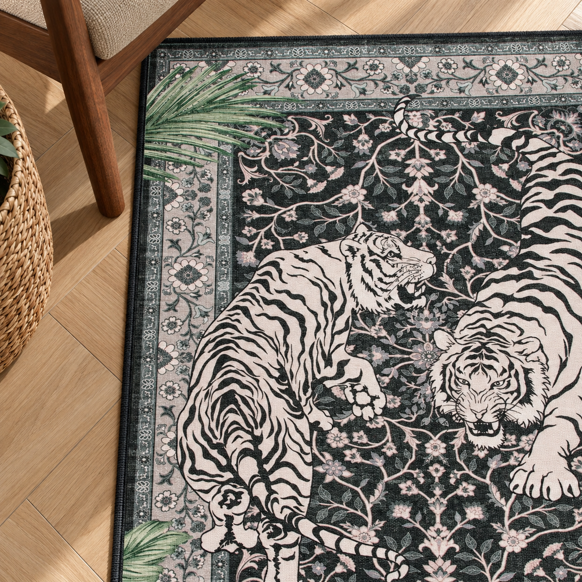 Détail du motif du tapis Nino, vu du dessus