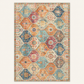 Tapis vintage persan Nora, vue complète du motif sur fond clair