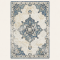 Tapis géométrique rétro Océane, vue complète du motif sur fond clair