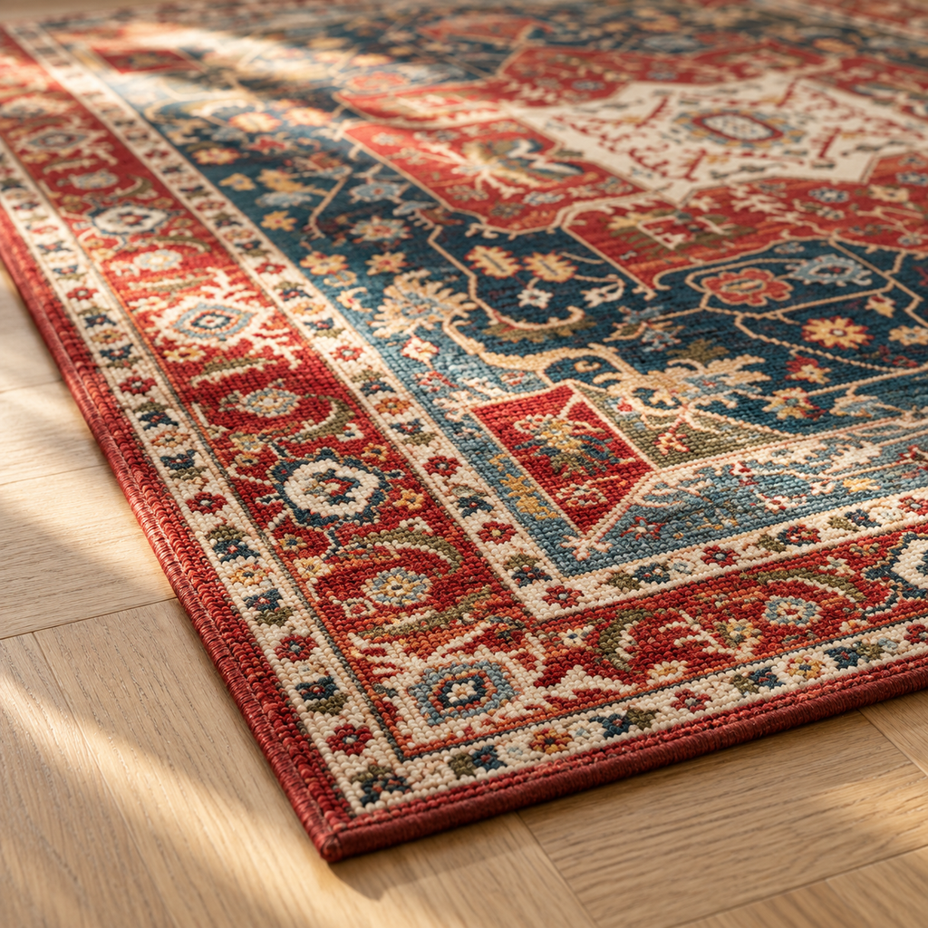 Angle du tapis Oriane en gros plan