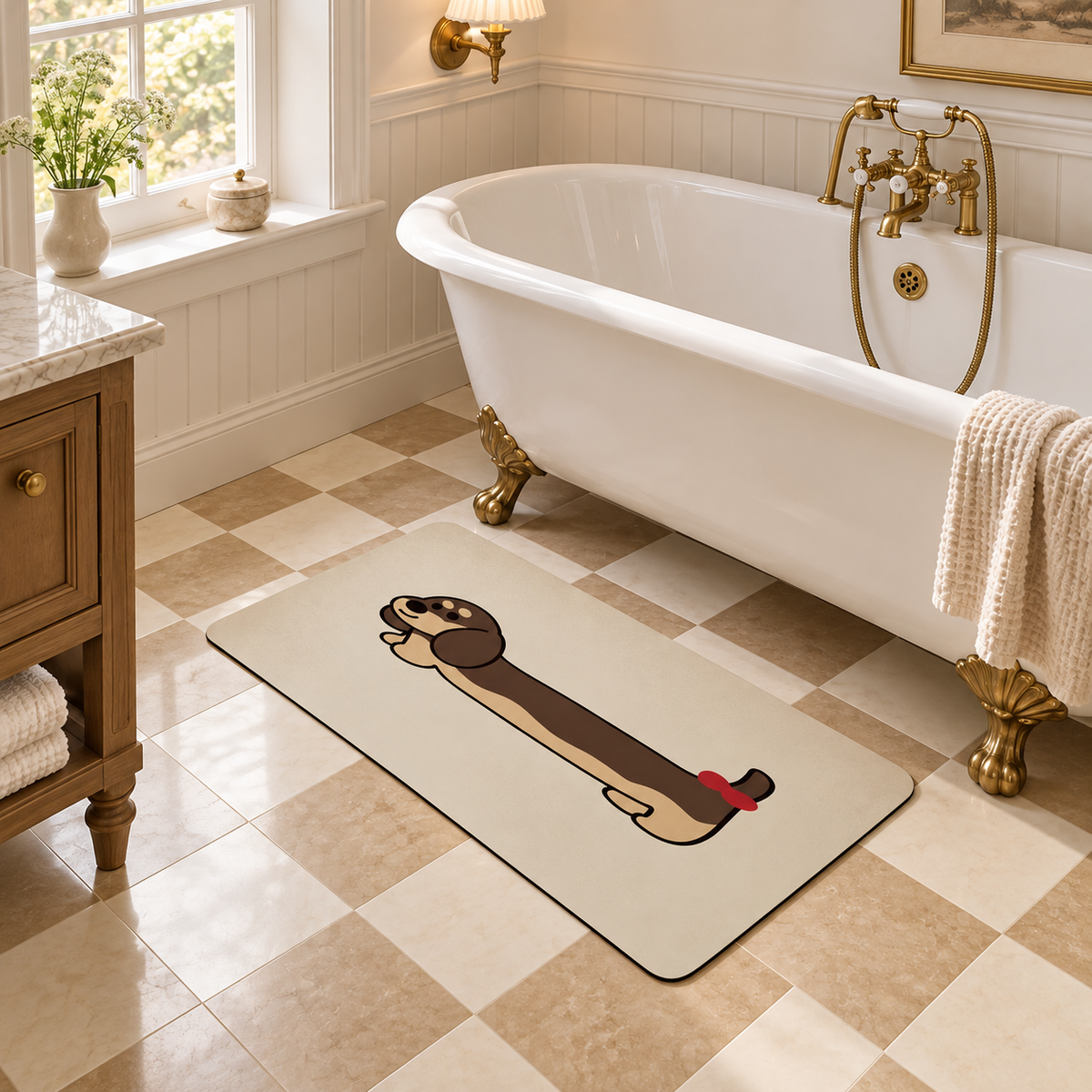 Tapis Oscar dans la pièce, vue d'ensemble