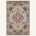 Tapis géométrique rétro Paloma, vue complète du motif sur fond clair