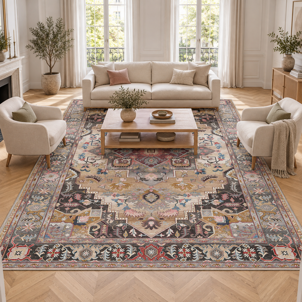 Tapis Paloma dans la pièce, vue d'ensemble