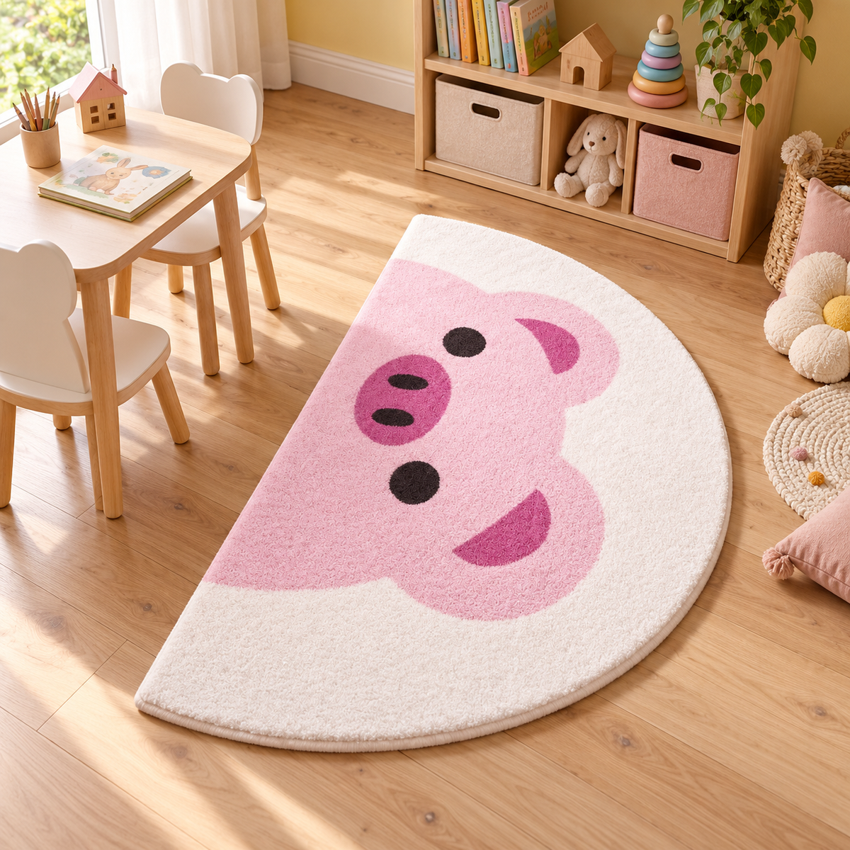 Tapis Poppy dans la pièce, vue d'ensemble