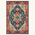 Tapis géométrique rétro Quitterie, vue complète du motif sur fond clair
