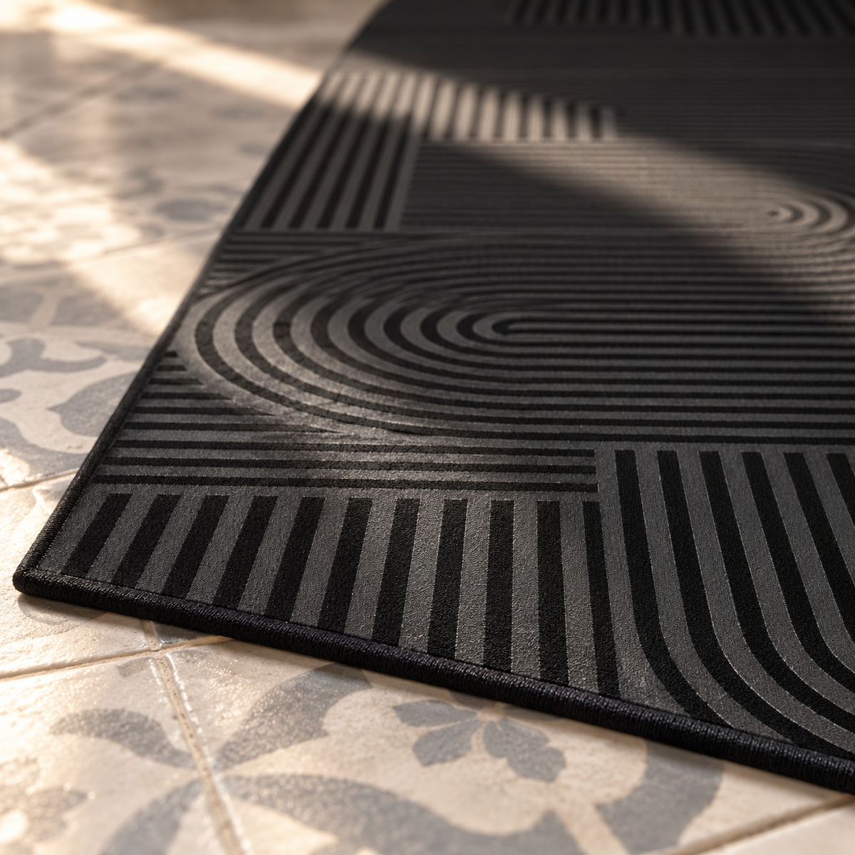 Bord du tapis Rivage en gros plan
