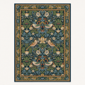 Tapis floral vintage Rose, vue complète du motif sur fond clair