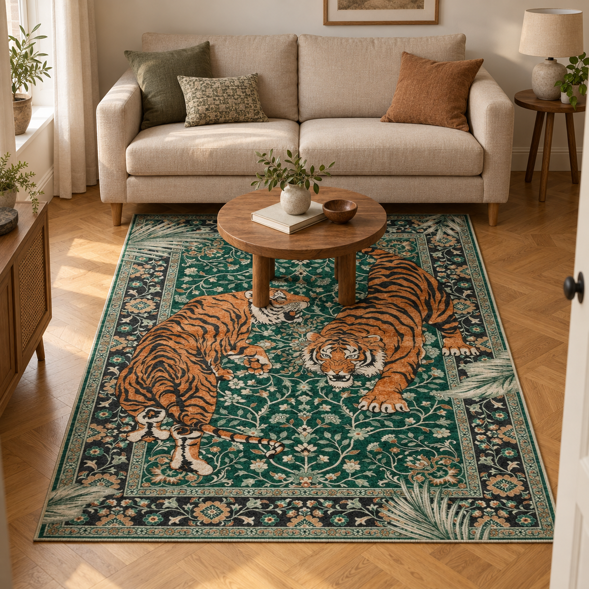 Tapis Sacha dans la pièce, vue d'ensemble