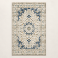 Tapis bohème lavable Salomé, vue complète du motif sur fond clair
