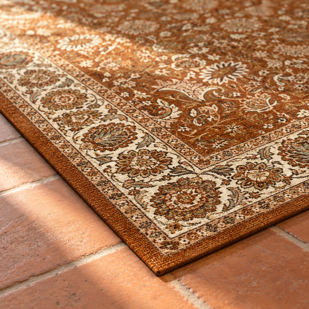 Angle du tapis Selena en gros plan