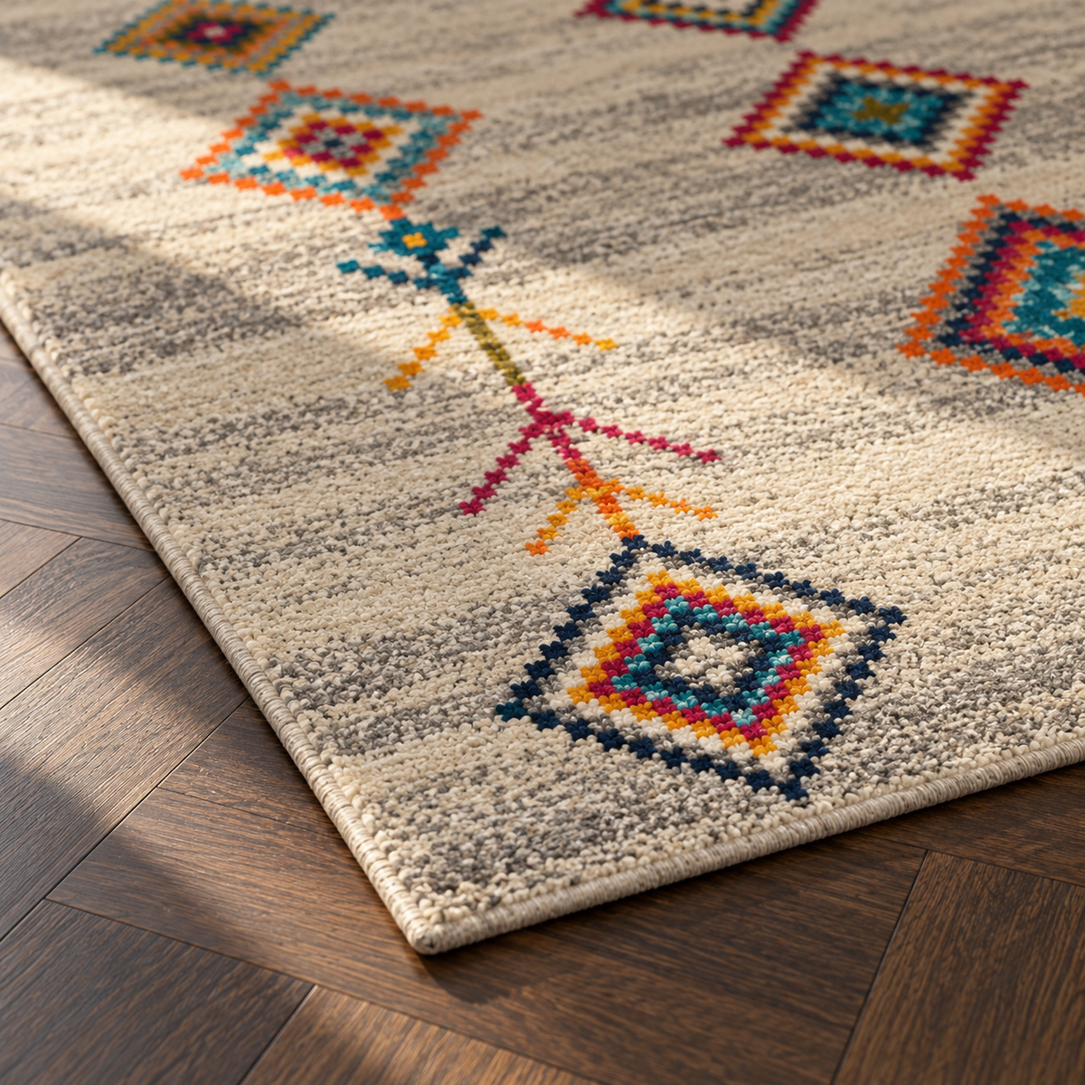 Bord du tapis Sienna en gros plan