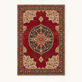 Tapis bohème lavable Sixtine, vue complète du motif sur fond clair