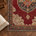 Détail du motif et de la bordure du tapis Sixtine, vu du dessus