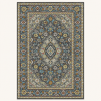 Tapis géométrique rétro Solène, vue complète du motif sur fond clair