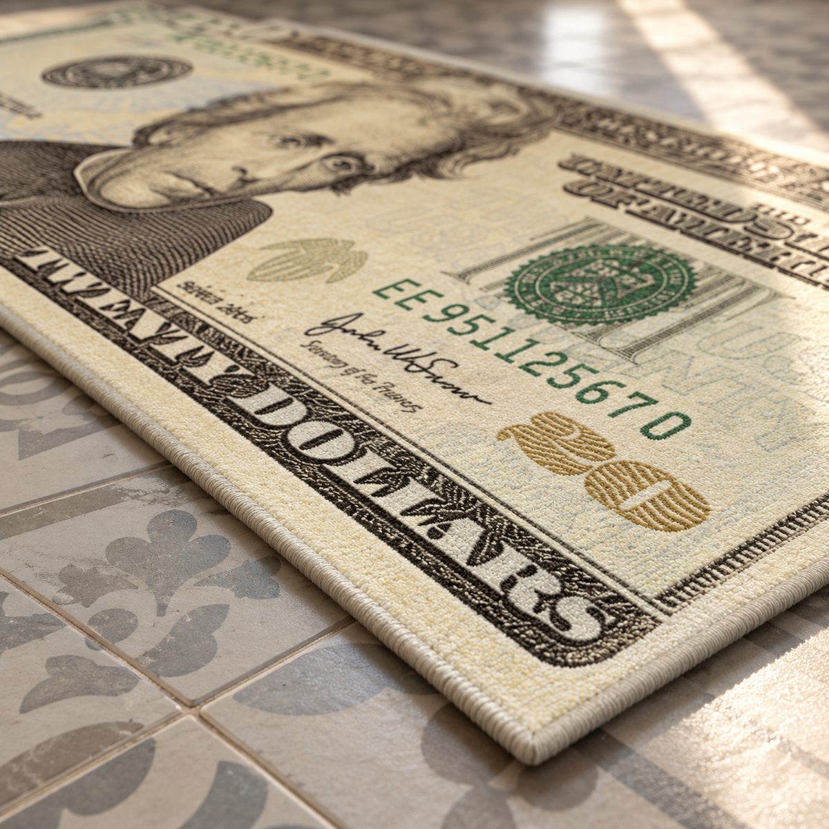 Bord du tapis Sterling en gros plan