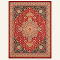 Tapis géométrique rétro Théa, vue complète du motif sur fond clair