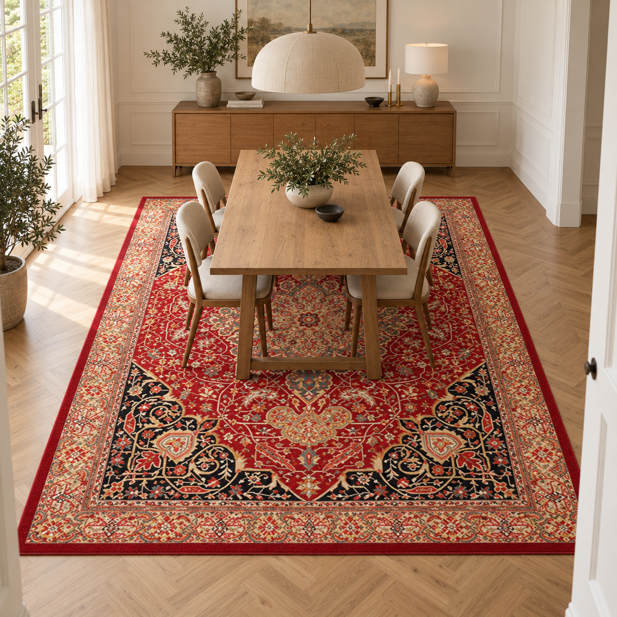 Tapis Théa dans la pièce, vue d'ensemble