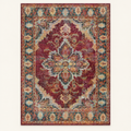 Tapis géométrique rétro Ulysse, vue complète du motif sur fond clair