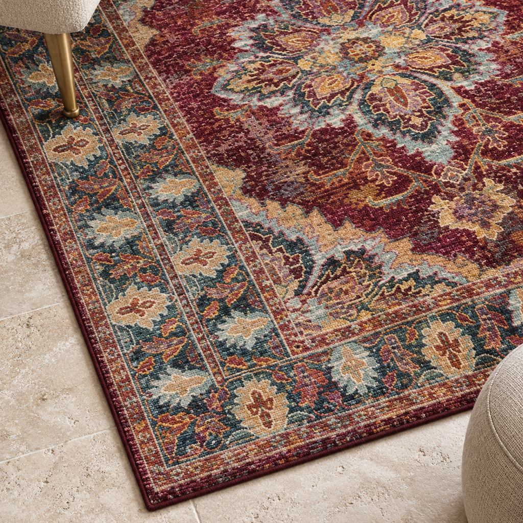 Détail du motif du tapis Ulysse, vu du dessus