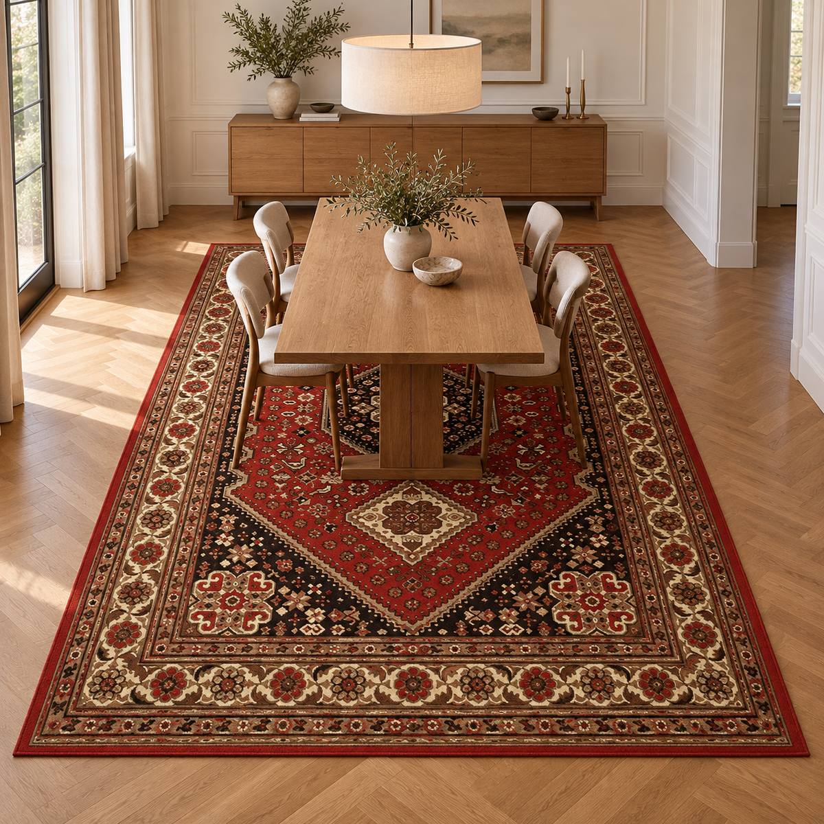 Tapis Valentina dans la pièce, vue d'ensemble