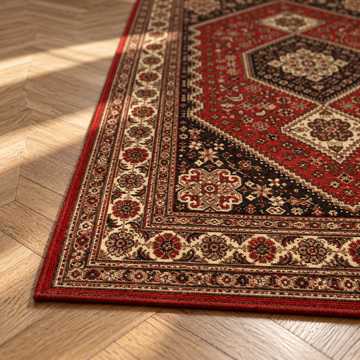 Bord du tapis Valentina en gros plan