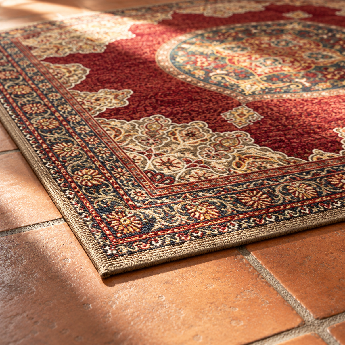 Bord du tapis Wanda en gros plan