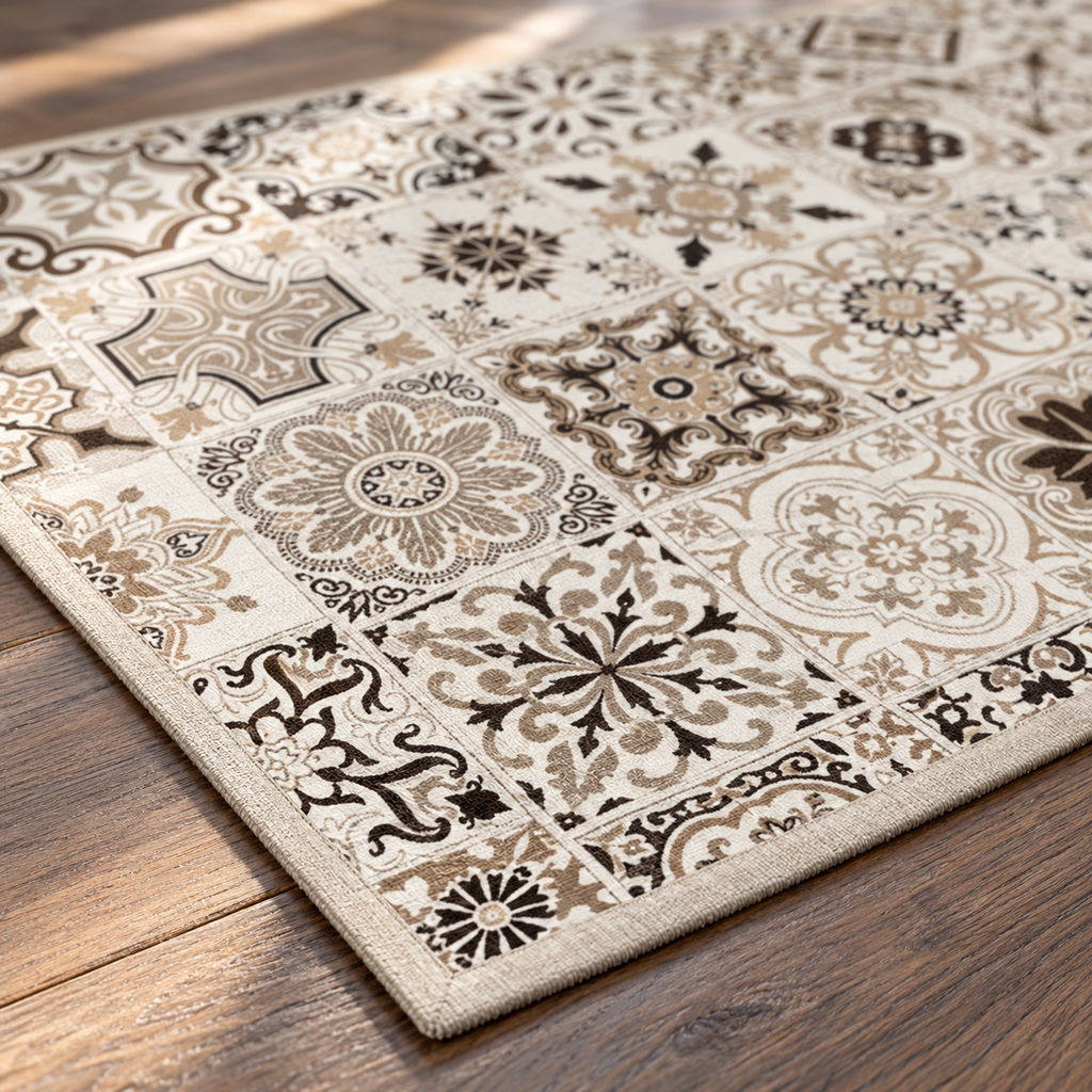 Angle du tapis Yasmina en gros plan