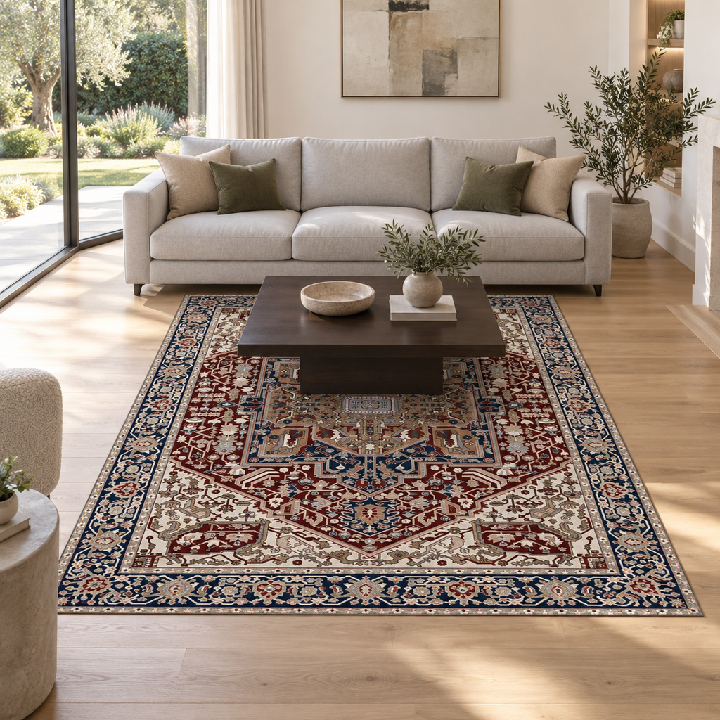 Tapis Ysé dans la pièce, vue d'ensemble